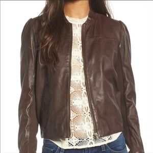Brown Hinge leather jacket